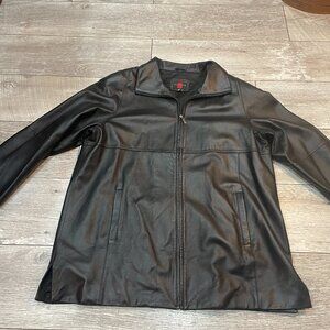 VTG Western Black Soft leather aviation bomber biker jacket XL